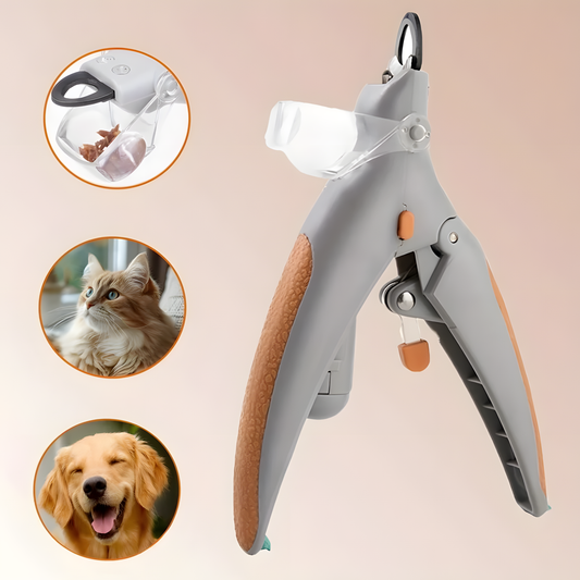 LED Lighted Pet Nail Clipper with Anti-Splash Guard & Nail Trapper for Cats & Small Dogs