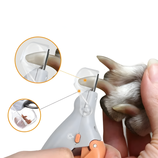 LED Lighted Pet Nail Clipper with Anti-Splash Guard & Nail Trapper for Cats & Small Dogs