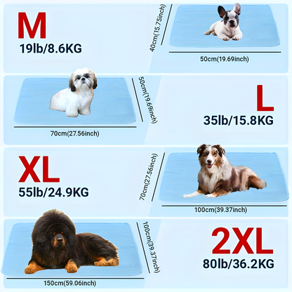 Alfombrilla refrescante para mascotas - Manta transpirable de seda helada para perros y gatos