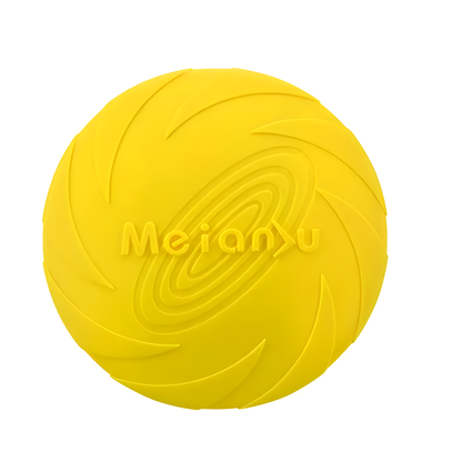 Bite-Resistant Natural Rubber Dog Frisbee - Soft Flexible Flying Disc Toy for Fetch & Outdoor Training