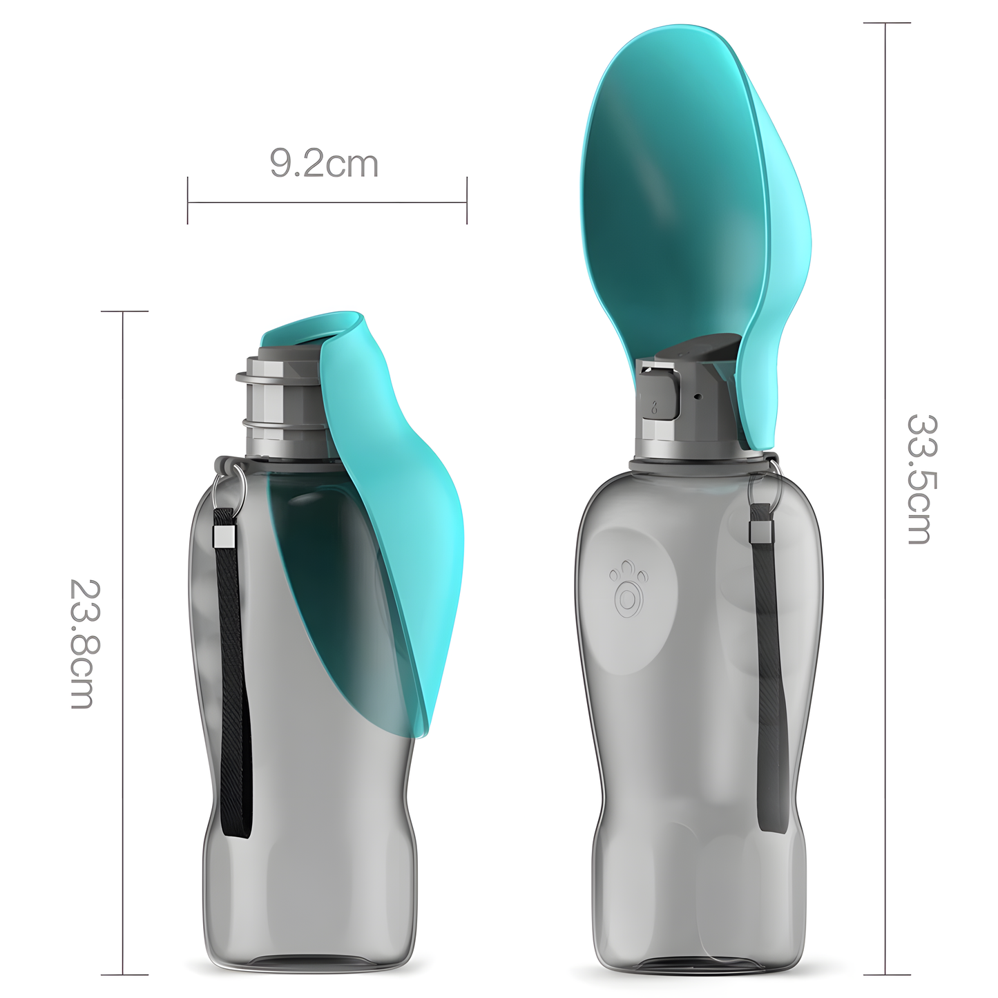 Leakproof Portable Pet Water Bottle - 2-in-1 Travel Drink Bottle & Bowl for Dogs