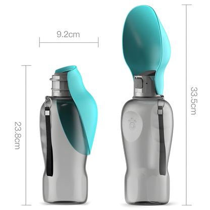 Leakproof Portable Pet Water Bottle - 2-in-1 Travel Drink Bottle & Bowl for Dogs