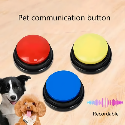 Recordable Pet Training Buzzer Buttons - Talking Buttons for Dogs & Cats