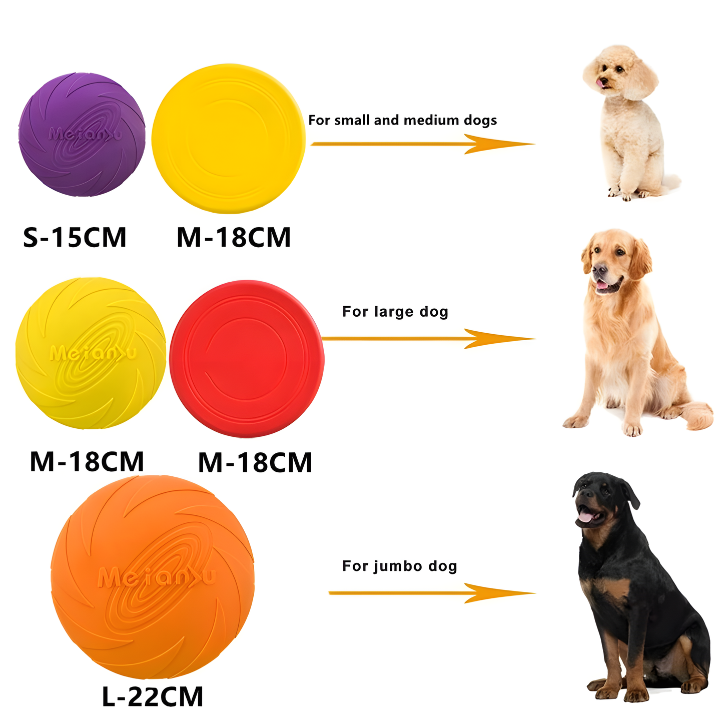 Bite-Resistant Natural Rubber Dog Frisbee - Soft Flexible Flying Disc Toy for Fetch & Outdoor Training