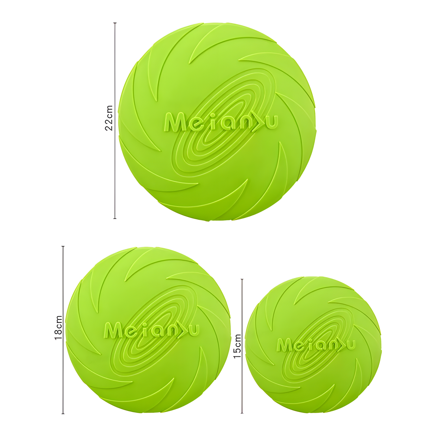 Bite-Resistant Natural Rubber Dog Frisbee - Soft Flexible Flying Disc Toy for Fetch & Outdoor Training