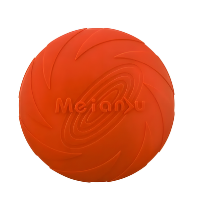 Bite-Resistant Natural Rubber Dog Frisbee - Soft Flexible Flying Disc Toy for Fetch & Outdoor Training