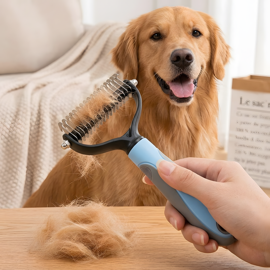 Doppelseitiger Fellpflege-Rechen & Unterwollentferner für Hunde & Katzen
